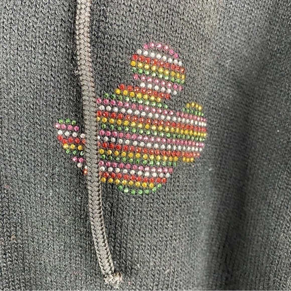 Disneyland Resort Paris Casual Wool Blend Mickey Full Zip Hoodie Medium Black - Picture 5 of 9